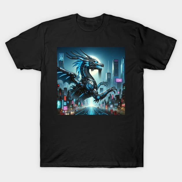 Titanium Talon: Sovereign of the Cyber Streets T-Shirt by ElectricPeacock